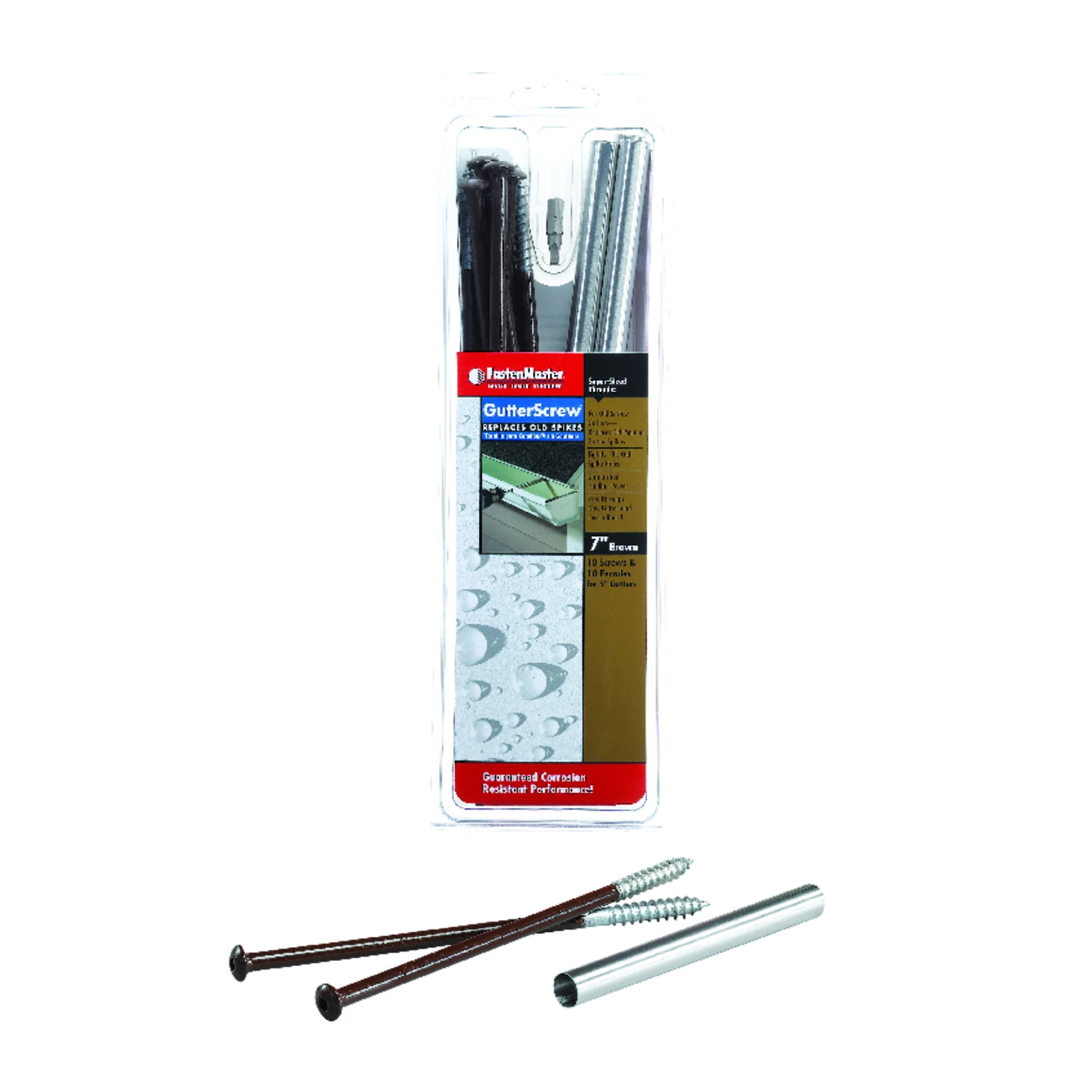 Gutter Screw With Brown Head, 7 In., 10-Pk.