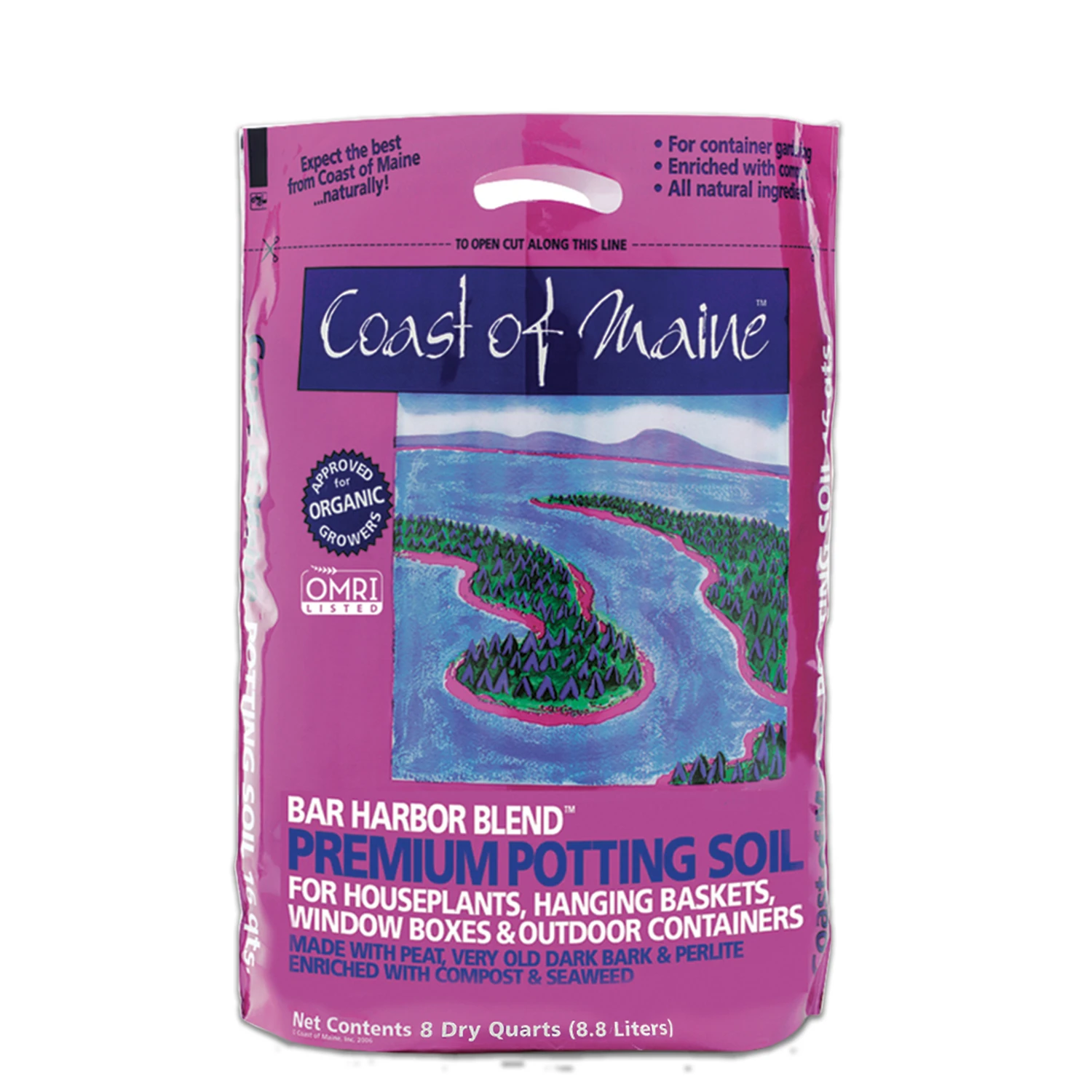 Bar Harbor Blend 8 Quart Organic Potting Soil For All Plants