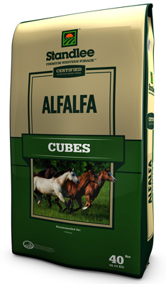 Certified Alfalfa Cubes Feed, 40 Pounds Bag for Livestock Nutrition
