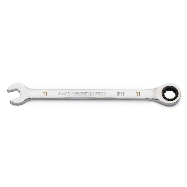 11 Mm Combination Ratcheting Wrench, 90-tooth, 12-point Design