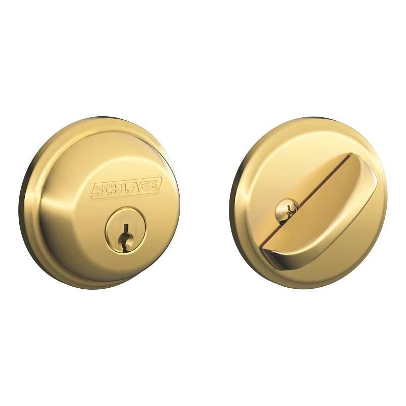Bright Brass Single Cylinder Deadbolt B60ng505605 For Exterior Doors