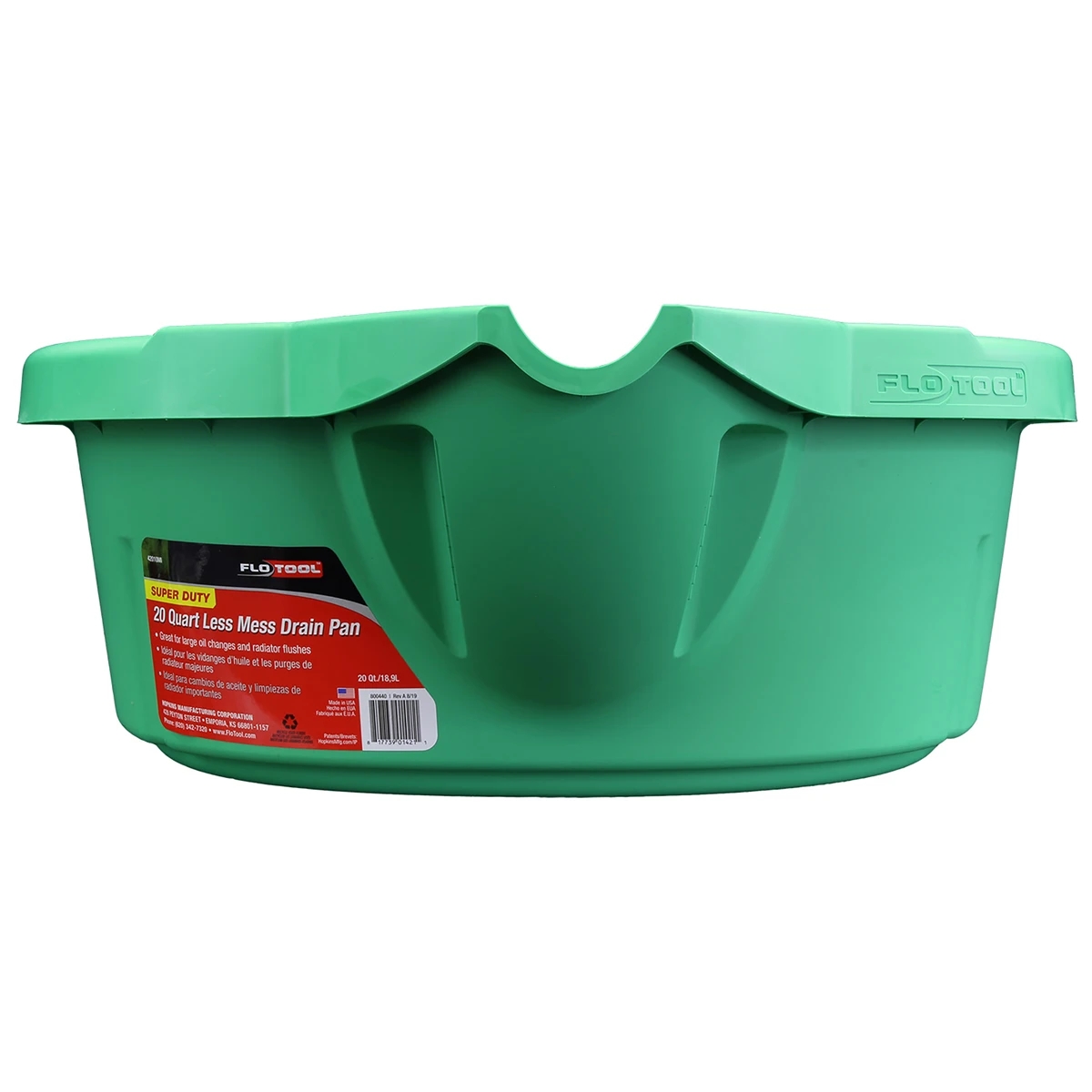 Super Duty 20 Quart Less Mess Oil Drain Pan With Built-in Spout
