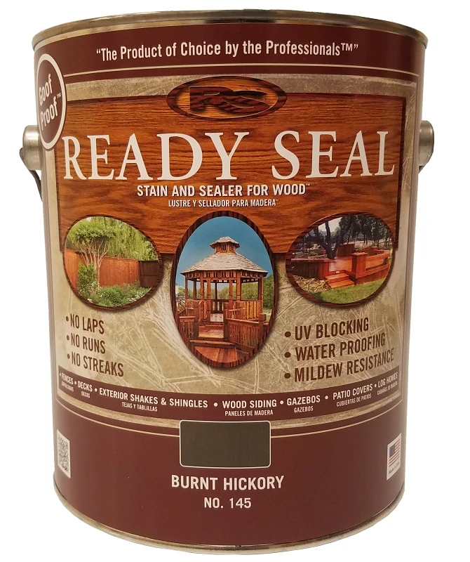 Goof Proof Semi-transparent Flat Burnt Hickory Oil-based Wood Stain And Sealer 1 Gallon