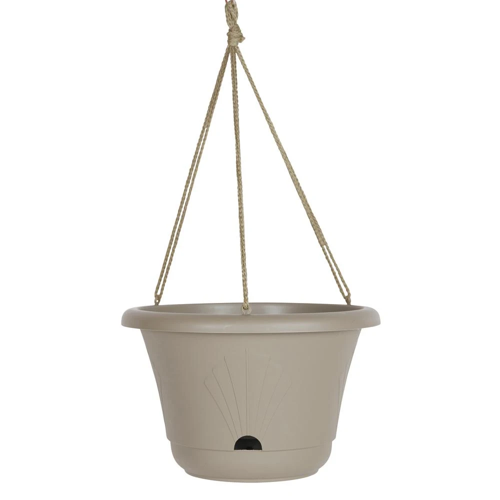 Lucca Hanging Basket, Self-Watering, Terra Cotta Plastic, 13-In.