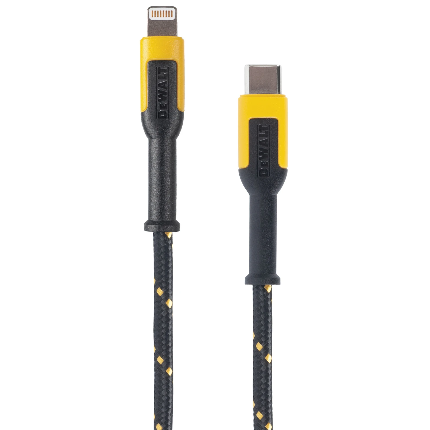 4 Ft. Lightning To Usb-c Charging Cable With Kevlar Reinforcement - Black/yellow