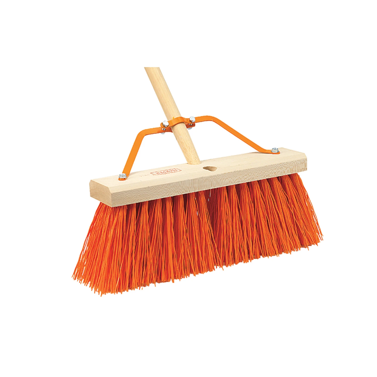 Street Broom with Stiff Synthetic Bristles, 16 Inch Wide Head