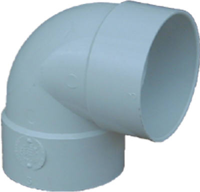 PVC Pipe Sewer And Drain 90-Degree Elbow, 4 In.