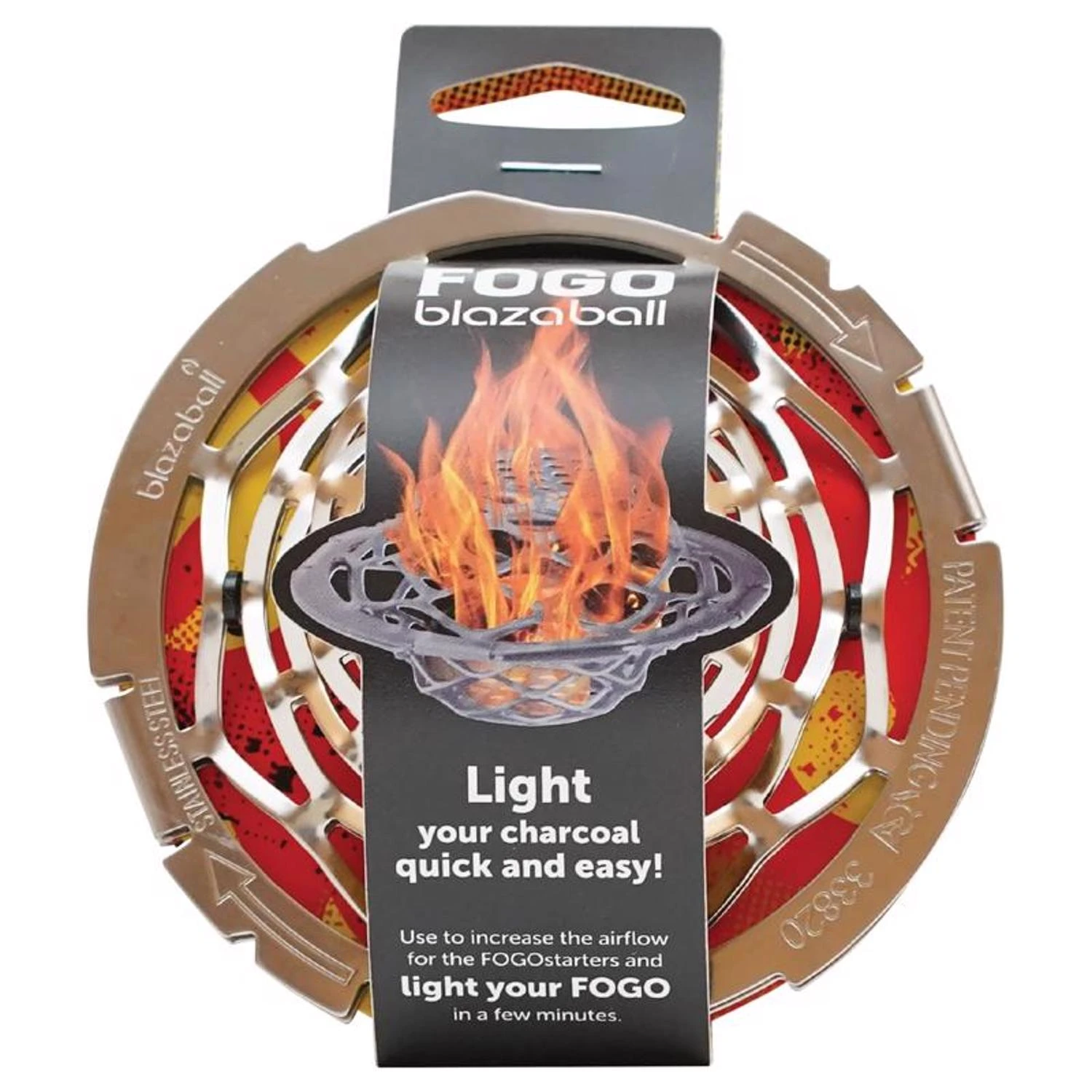 Blazaball Charcoal Fire Starter Accessory - Stainless Steel Design