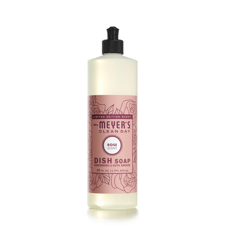 Liquid Dish Soap, Rose, 16 oz.