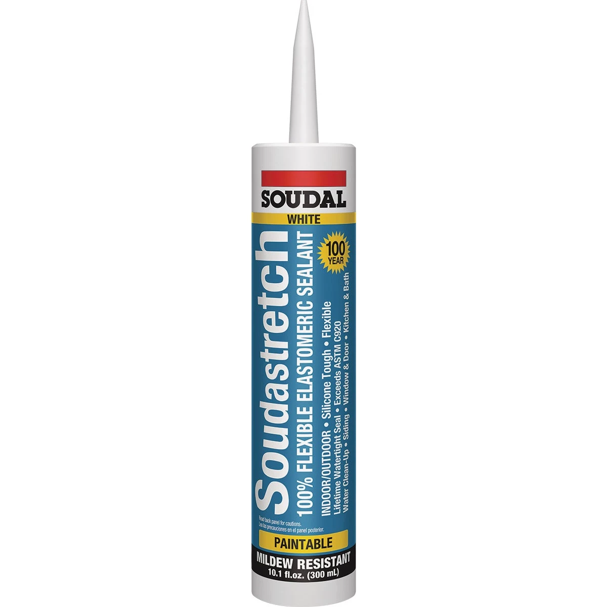 10.1 Oz. White Acrylic Elastomeric Caulk With Silicone