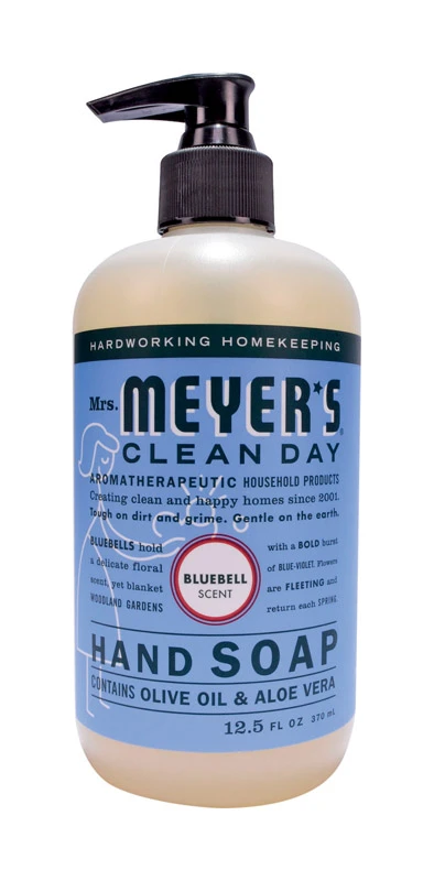 Clean Day 12.5 Oz. Blue Bell Liquid Hand Soap - Organic & Paraben-free