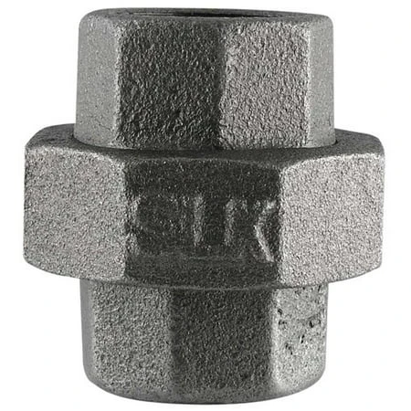 1/4 Inch Black Pipe Union - Durable Black Iron Fitting For Gas And Air Applications