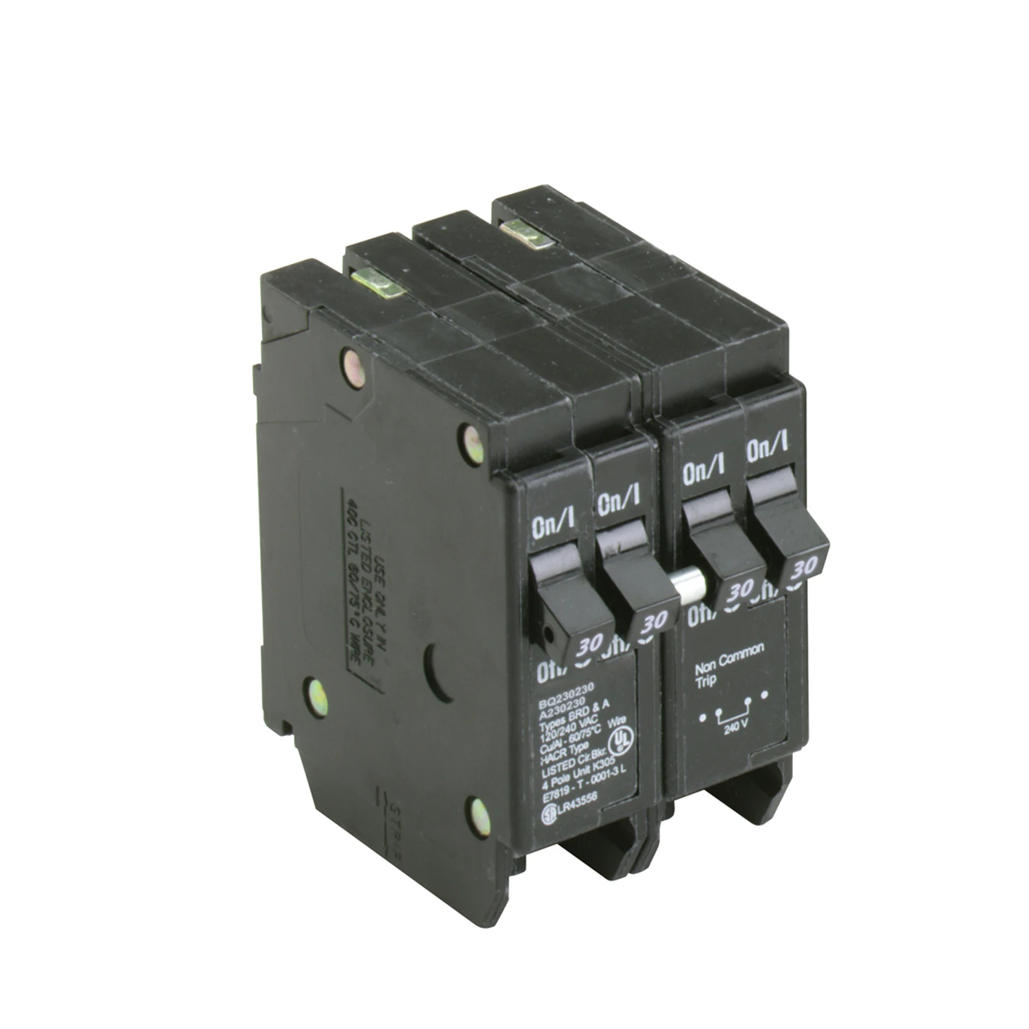 Bq 30a/30a Quad-pole Circuit Breaker For Br Series Panels