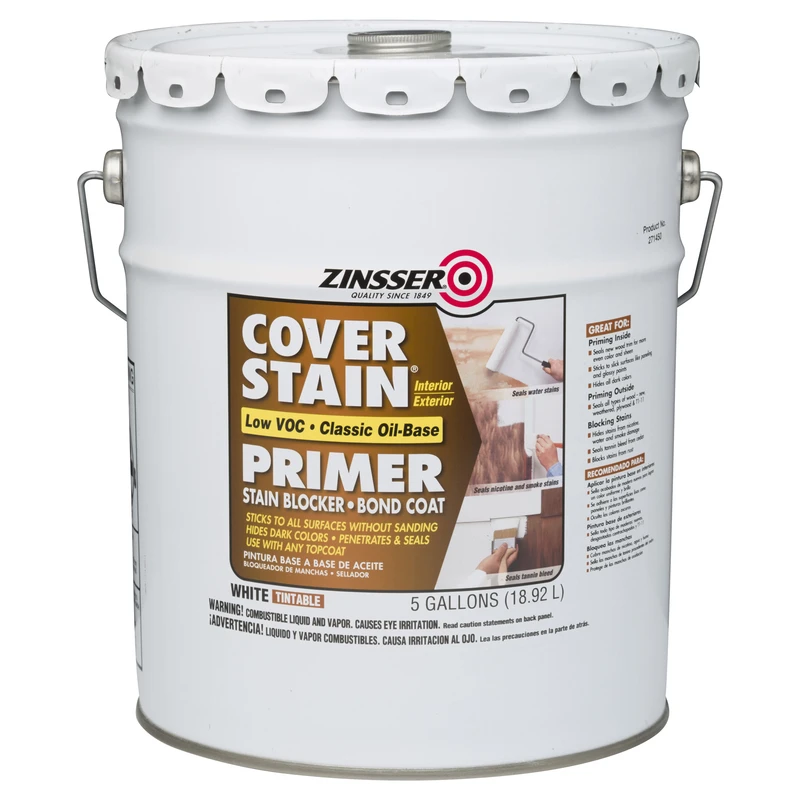 Cover Stain White Primer 5 Gallon Low Voc Oil-based Sealer