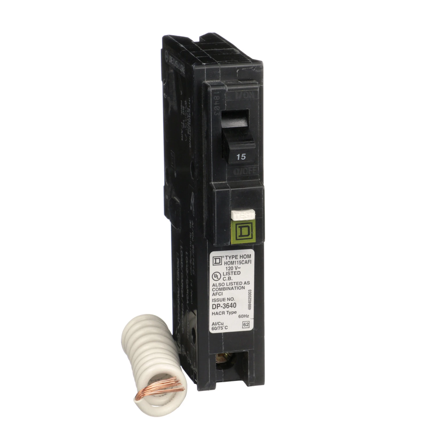 Homeline 15 Amp Single-pole Cafci Circuit Breaker - Model Hom115cafic