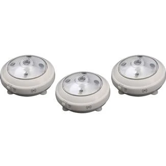 AmerTac LPL623XLL Three 4" Wide LED Swivel Head Puck Lights with Light Sensor