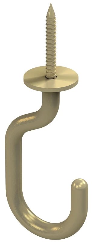 2682 3-11/32 In. Brushed Gold Steel Modern Ceiling J-hook Plant Hanger