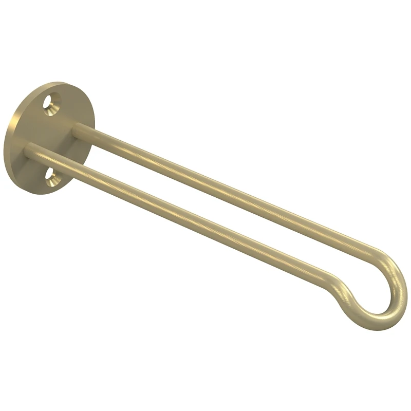N275-521 7 In. Brushed Gold Steel Wall Base Plant Hanger