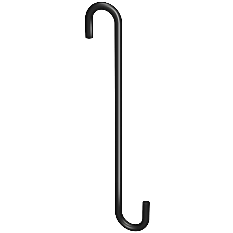 N275-517 8 In. Black Steel Modern Large S-hook Plant Hanger