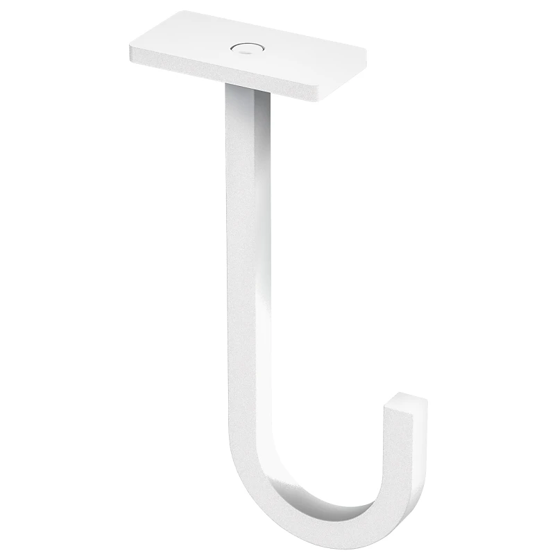 Ceiling Hook, White, 50-Lb. Load, 5 In.
