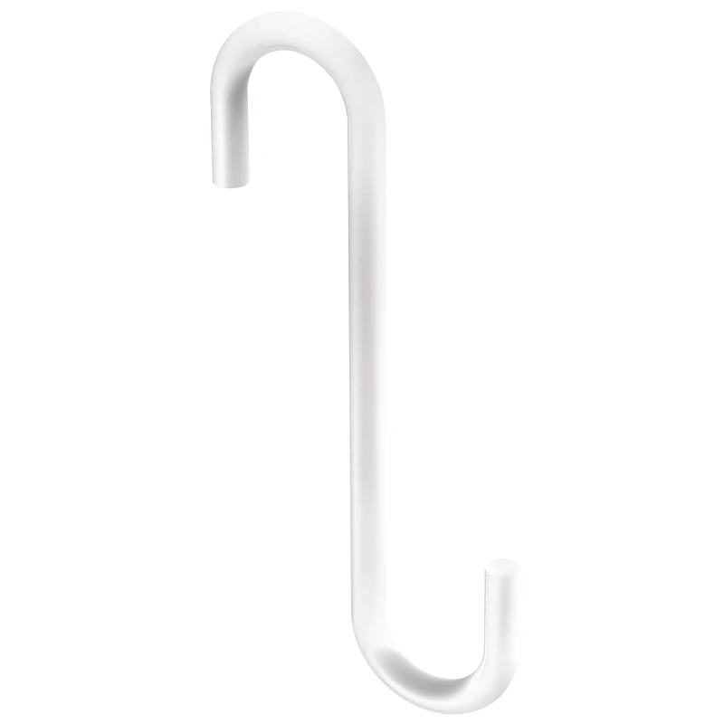 Modern White S Hook, 4 and 3 Quarter Inches, 50 Pound Load Capacity
