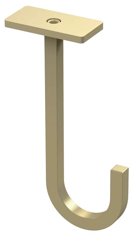 Brushed Gold Ceiling Hook, 5 Inch Length, 50 Pound Load Capacity