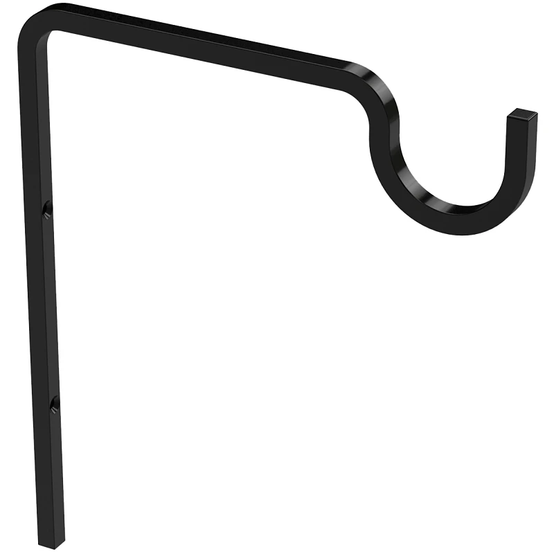 2646 9 In. Black Steel Extended Wall Hook Plant Hanger - 27.5 Lb Load Capacity