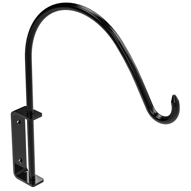 Hardware N275-502 12-13/16 In. Black Steel Curved Plant Hanger