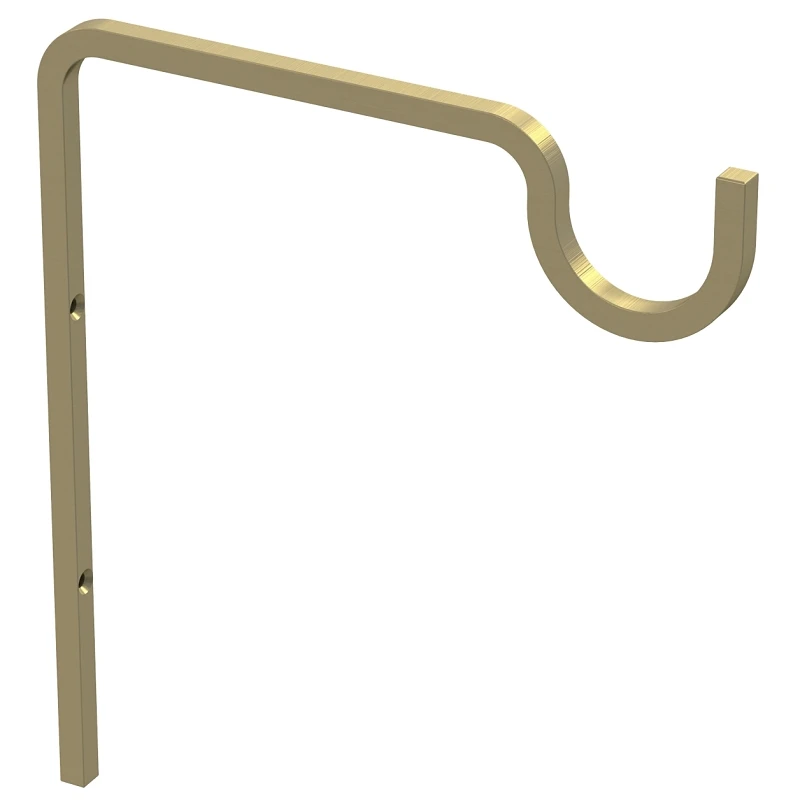 Utility Wall Hook in Brushed Gold Finish, 9 Inch Length, Supports 27.5 Pound Load Capacity