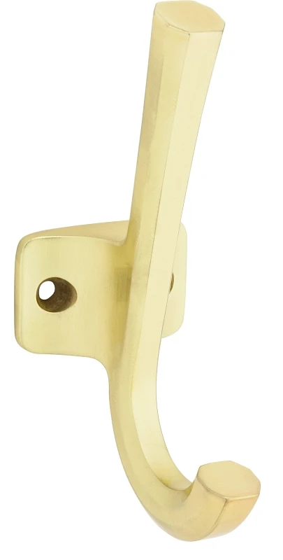 Powell Angled Wall Hook, Brushed Gold