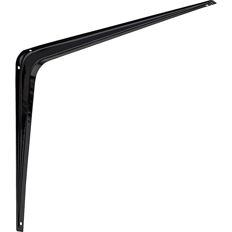 Black Shelf Bracket 12 X 14 Inches - Durable Steel Support