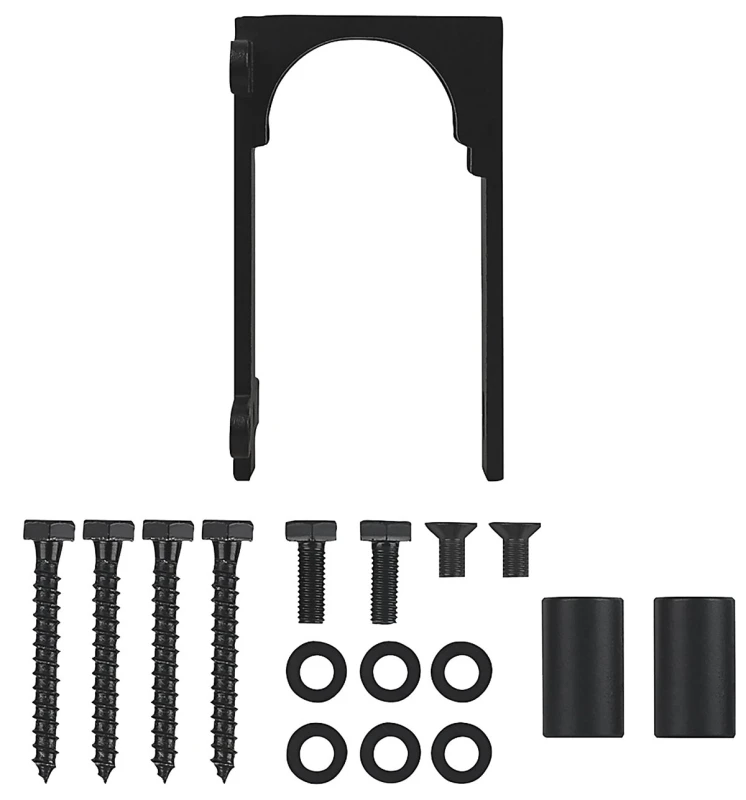Barn Door Hardware Bypass Bracket in Matte Black Finish for Sliding Door Systems