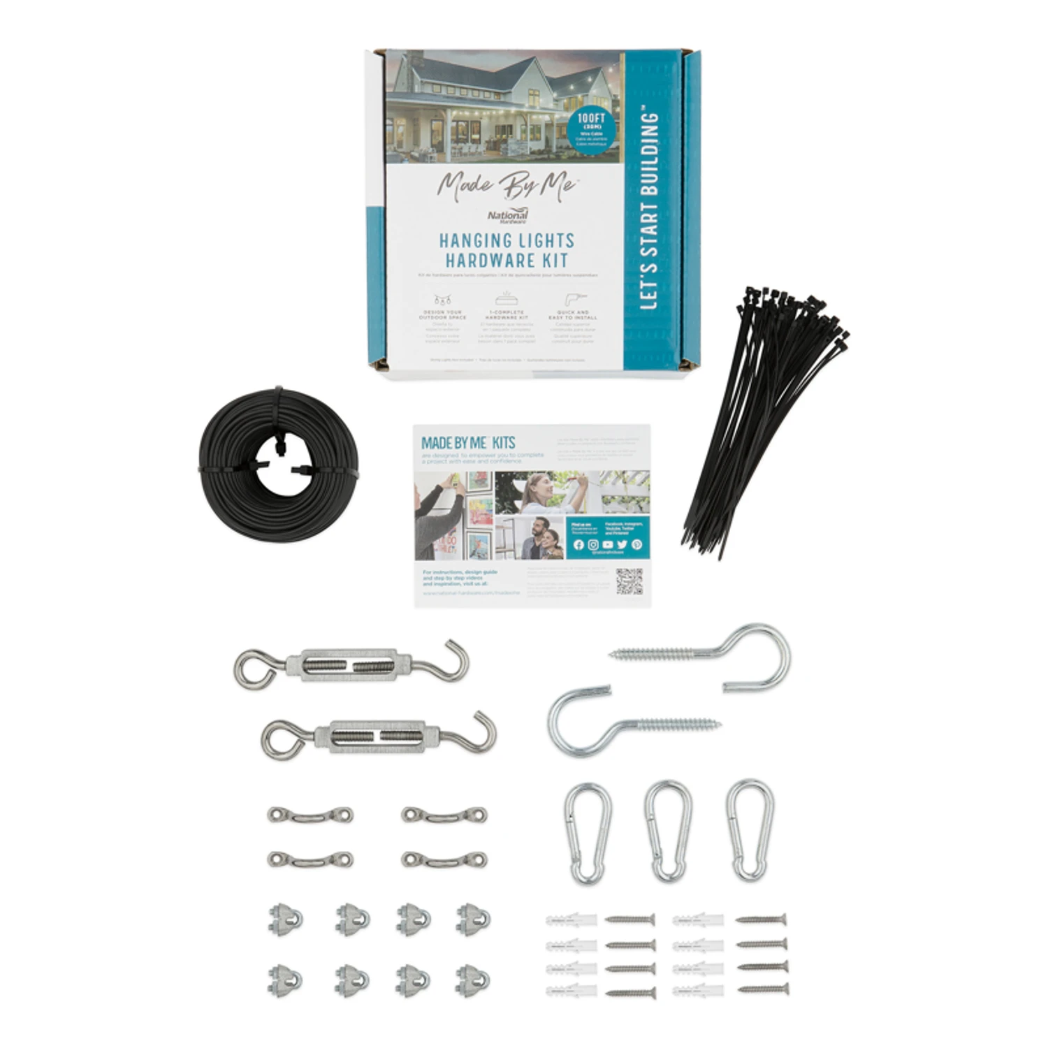 Hanging Light Hardware Kit N900-001 For 100 Feet Of String Lights