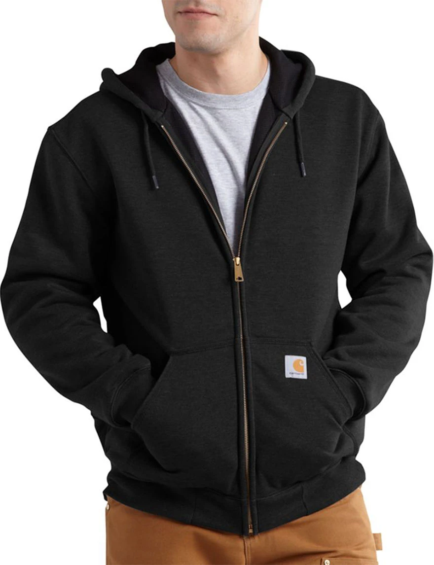Men's Tall Xx Large Dark Brown Cotton/polyester Thermal-lined Hooded Sweatshirt
