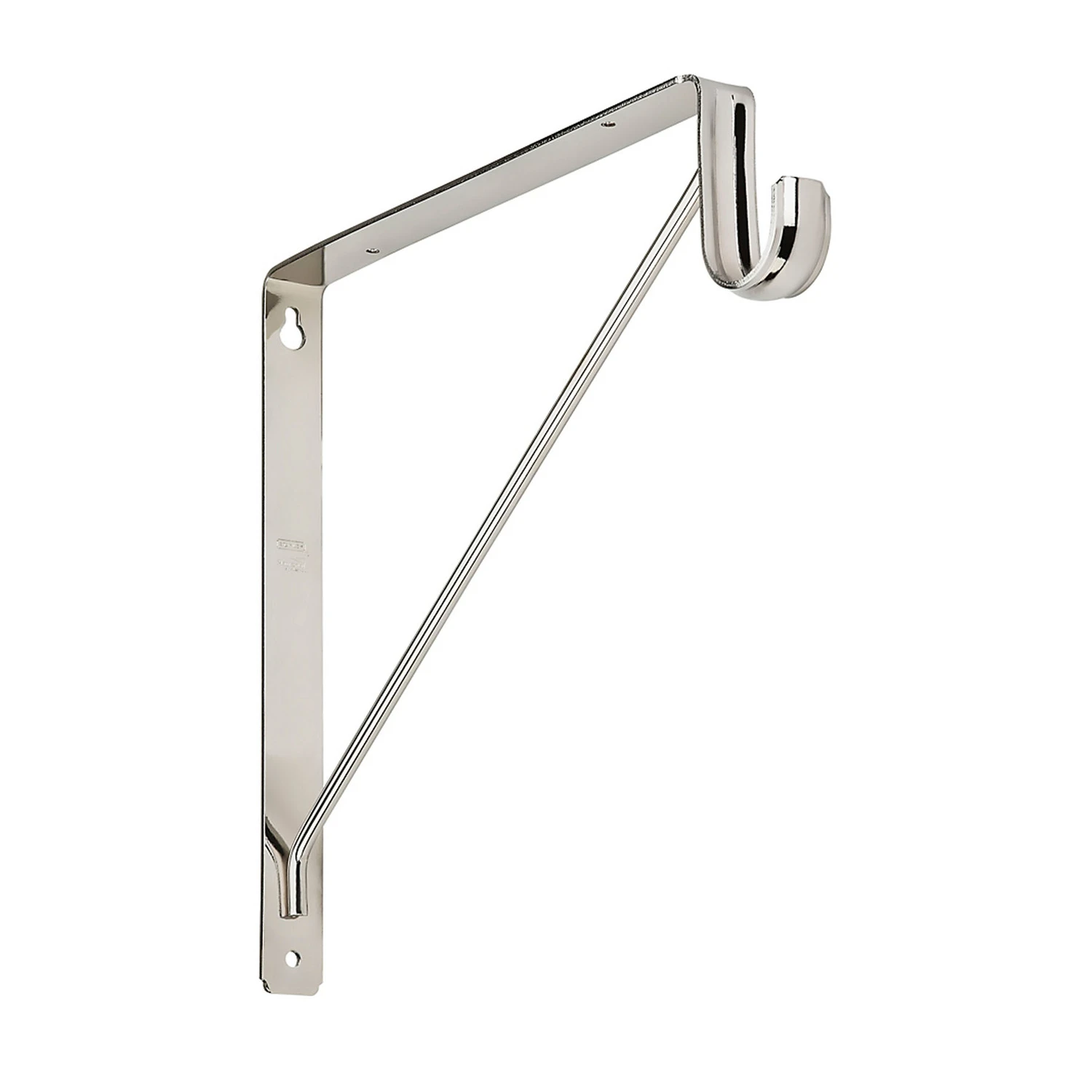 12-5/8 In. H. X 11 In. D. Chrome Shelf & Rod Bracket