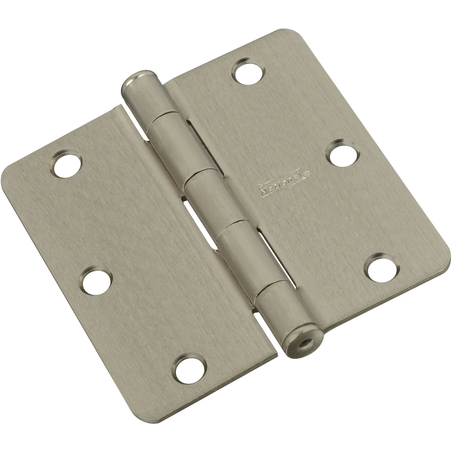 Door Hinge, Interior, Satin Nickel, 3-1/2 In.