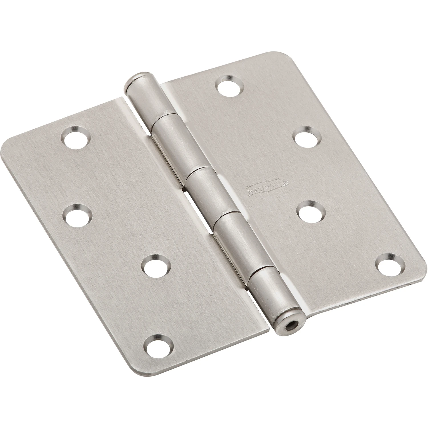Door Hinge, Interior, Satin Nickel, 4 In.