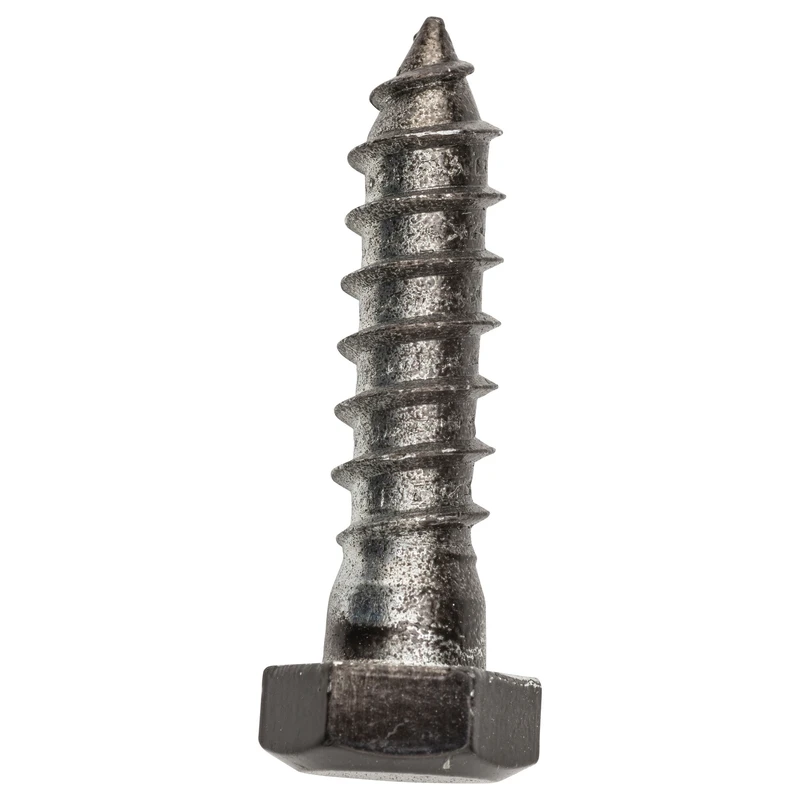 Lag Bolt, Black, 3/8 x 1-In.