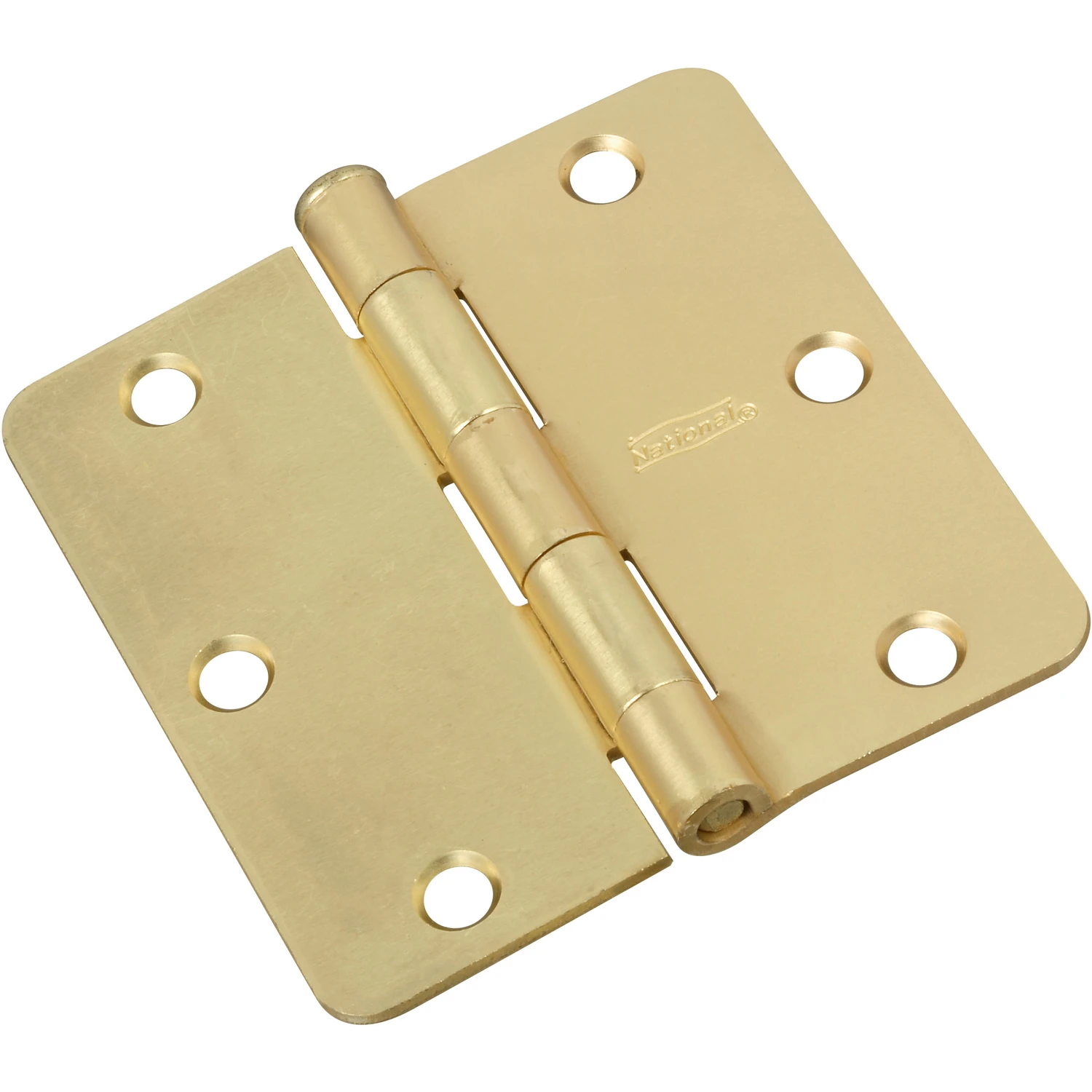 Door Hinge, Interior, Satin Brass, 3-1/2 In.