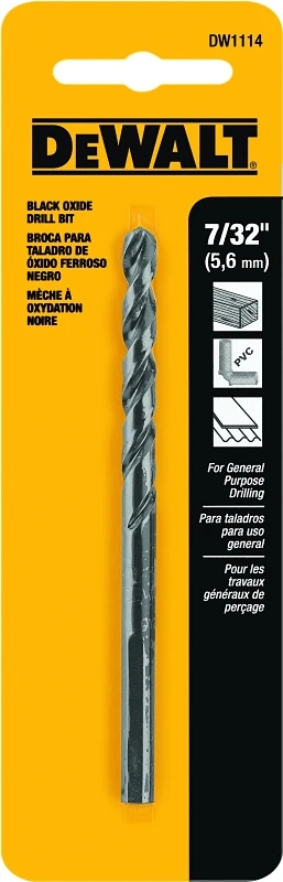 Black & Gold 7/32 In. X 3-3/4 In. High Carbon Steel Drill Bit