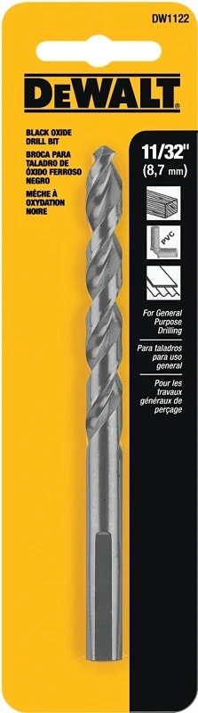 DEWALT 11/32-in Twist Drill Bit for PVC, Wood, Metal, Stainless Steel
