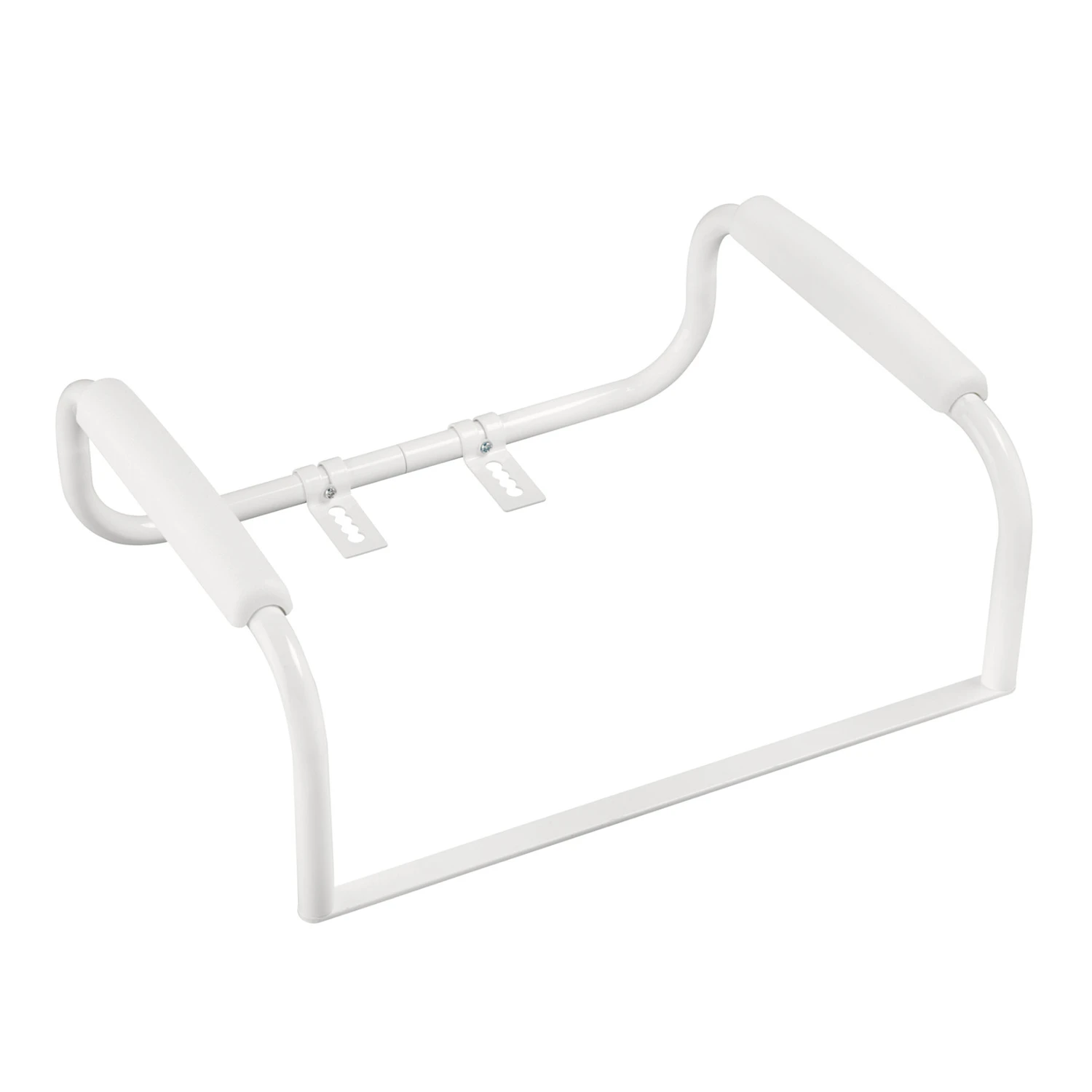 White Toilet Seat Safety Bar for Bathroom Support and Stability