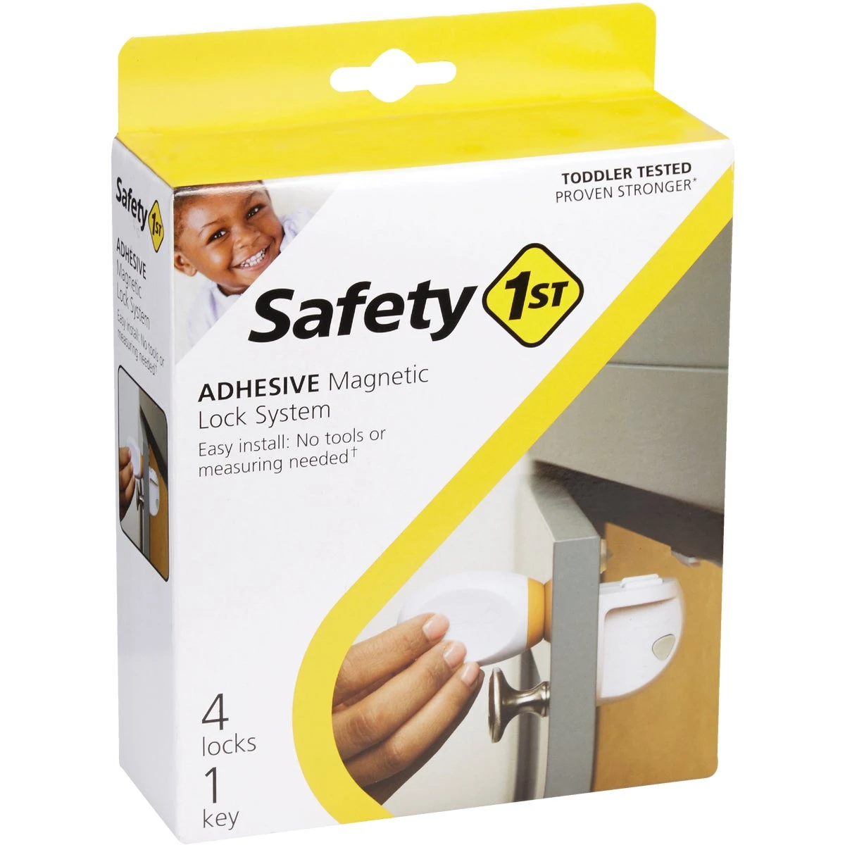 Safety 1st Plastic Adhesive Magnetic Lock System (4-Lock Set)