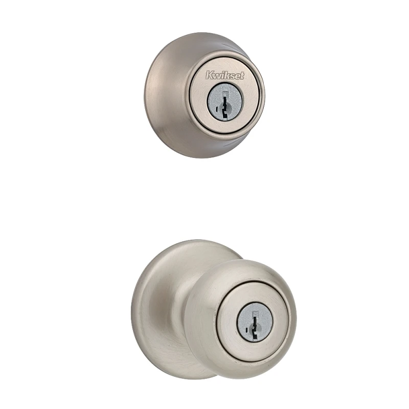 Cove Entry Lockset Combo Pack, Satin Nickel, Keyed Alike