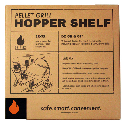 Hs-10 Pellet Grill Hopper Shelf - Magnetized Heavy Duty Steel, Fits Most Grills