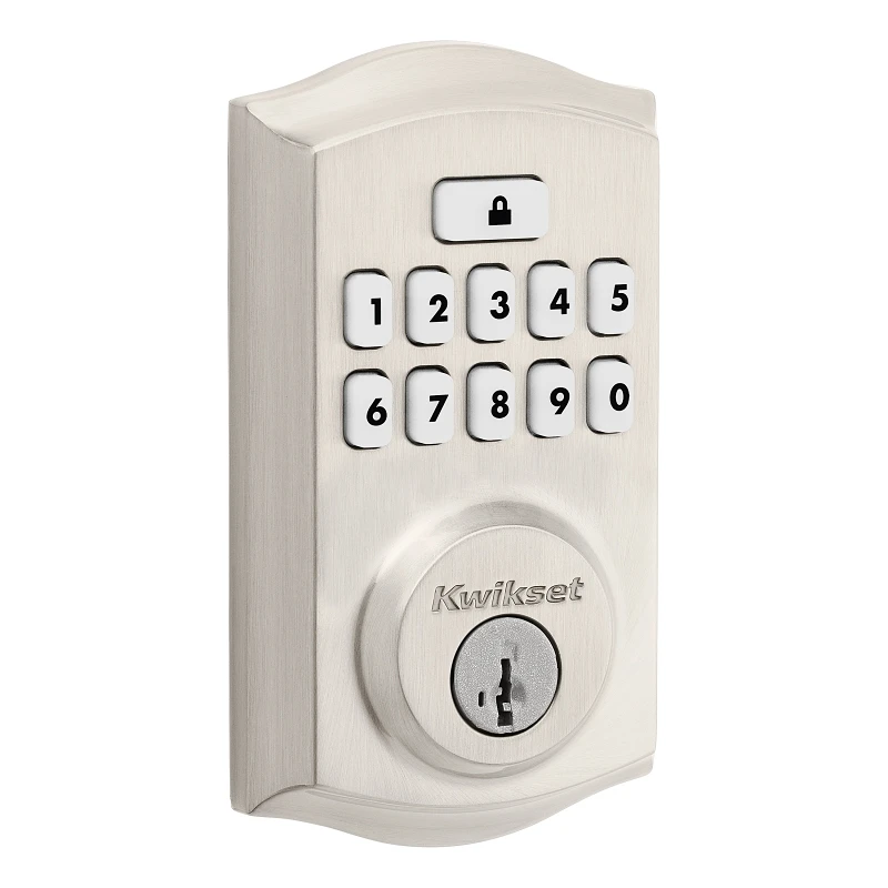 SmartCode Electronic Deadbolt Lock in Satin Nickel Finish with Keyless Entry