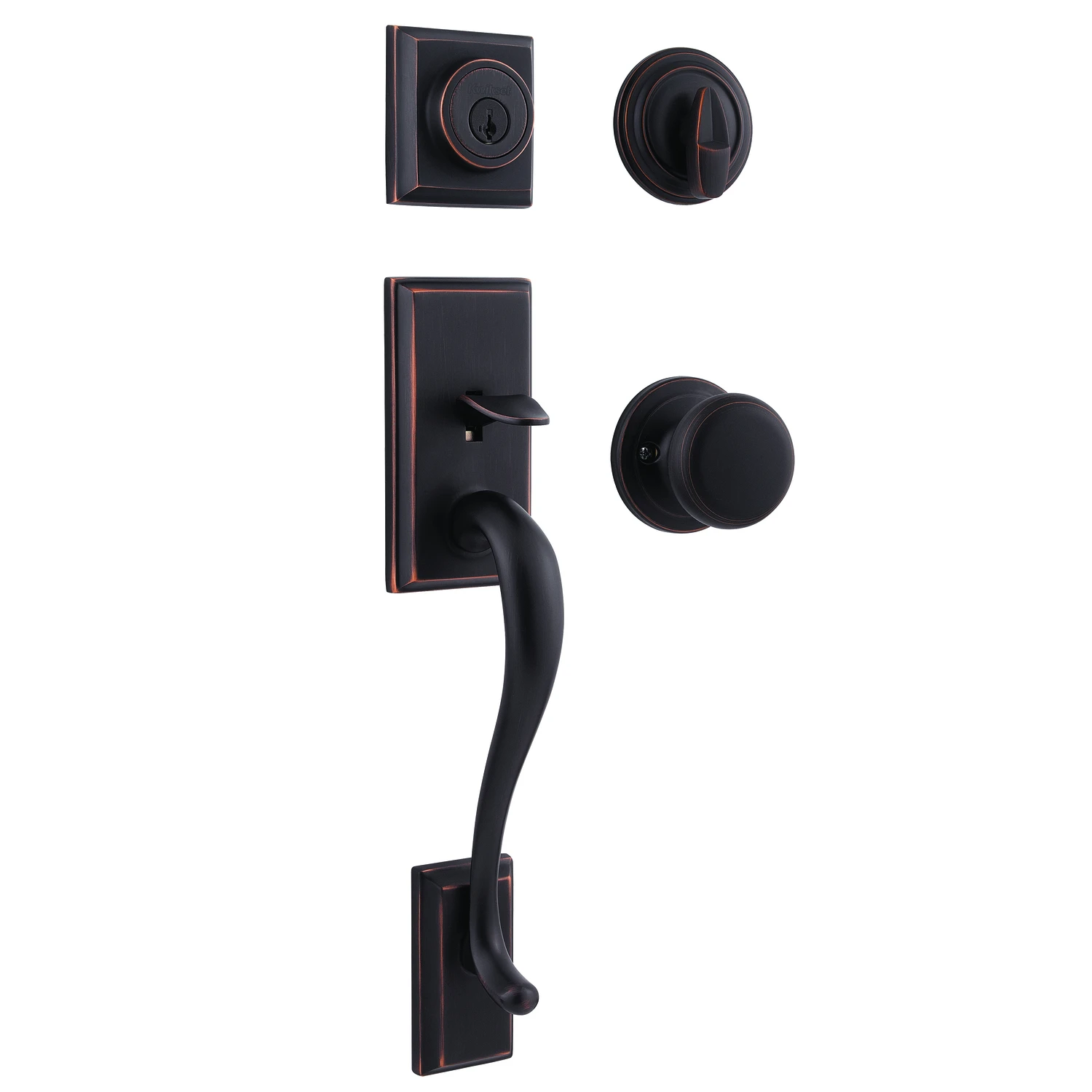 Hawthorne Venetian Bronze Entry Door Handleset With Smartkey Technology
