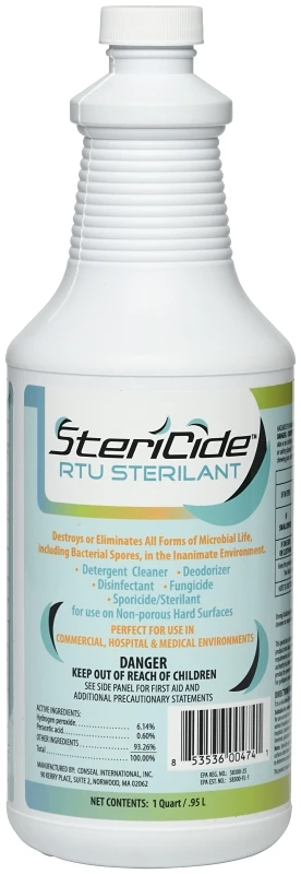 Sterilant Disinfectant Cleaner, 32 Ounce Ready To Use Bottle