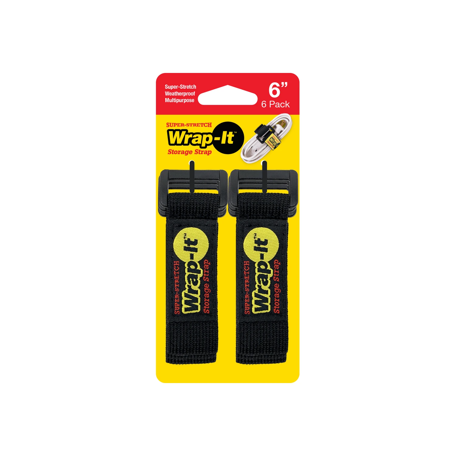 Super Stretch Storage Straps, 6-In., 6-Pk.