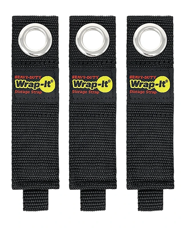 Wrap-It Heavy-Duty 1.5 in. W X 10 in. L Black Storage Straps 50 lb 3 pk